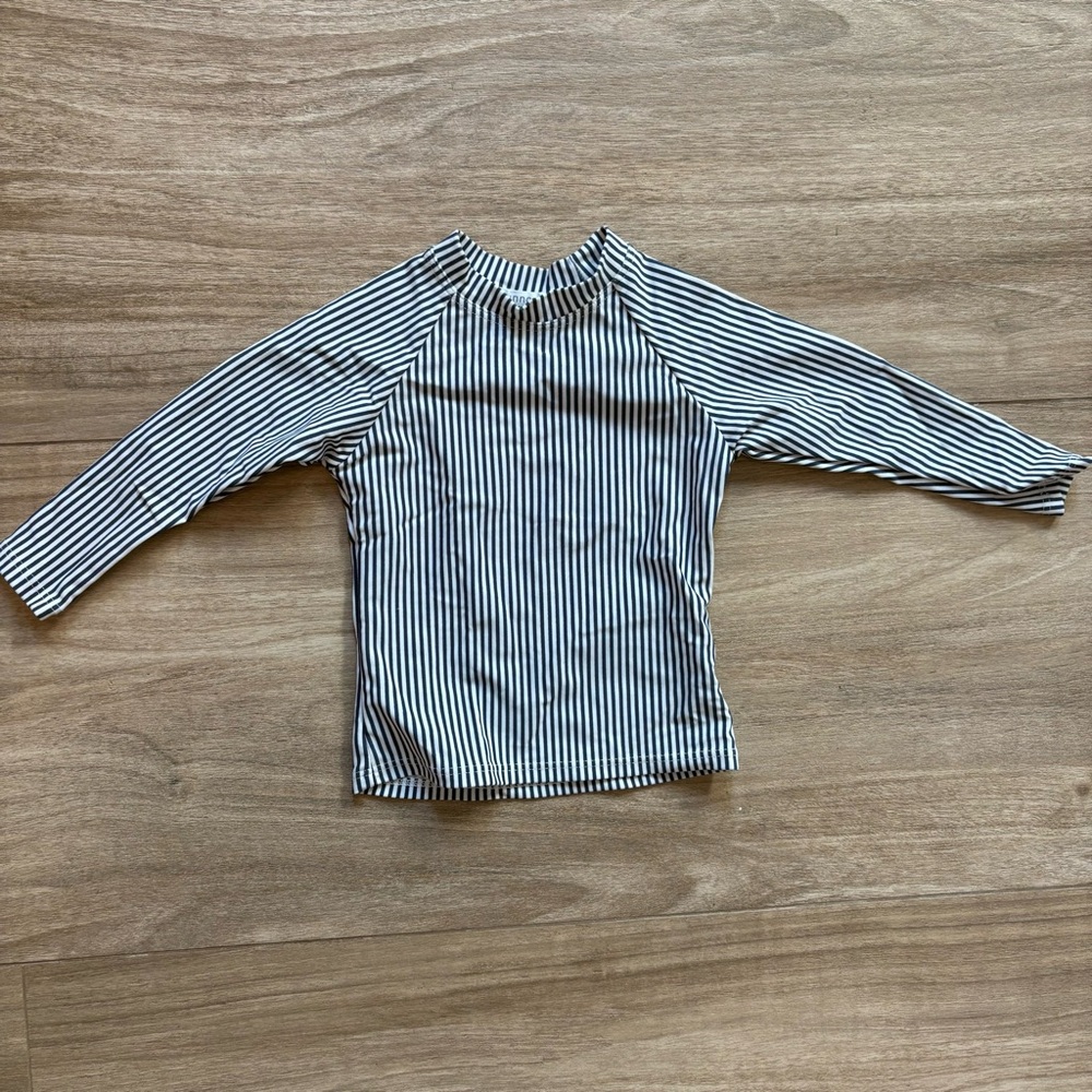 Minnow Nautical Striped Kids Rashguard- size 1